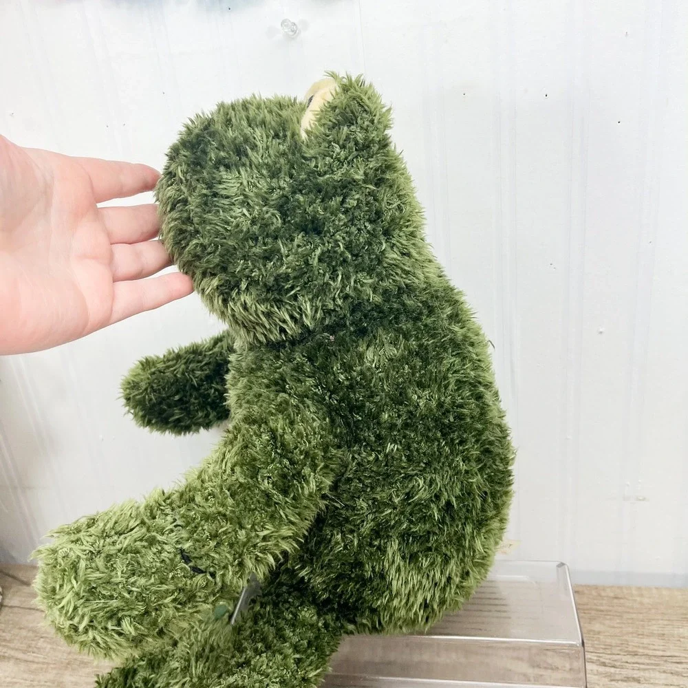 Gund Green Frog Plush Shaggy Textured Stuffed Animal Toy Weighted Bottom